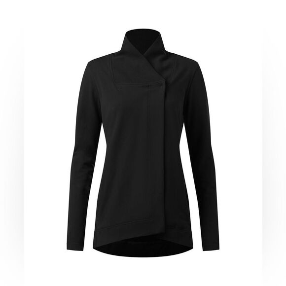 Lululemon Belle Black Wrap Sweatshirt Cardigan Sz 4 - Picture 4 of 16
